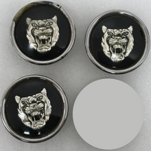 Load image into Gallery viewer, Set of 3 Jaguar Black Wheel Emblem Center Hub Cap MXD6249CA a13840f2