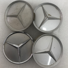 Load image into Gallery viewer, Set of 4 Mercedes-Benz Silver Wheel Center Hub Caps 75mm d14454d2