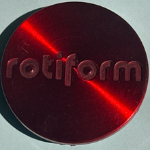Load image into Gallery viewer, Set of 2 ROTIFORM Red center caps 86fc6417