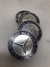 Load image into Gallery viewer, Set of 4 Mercedes 75MM Classic Dark Blue Wheel Center Hub Caps 5a8b5ce0