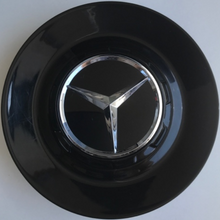 Load image into Gallery viewer, Set of 3 Mercedes Benz OEM Genuine Black Wheel Center Caps 2b2a0969 A0004001100