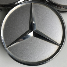 Load image into Gallery viewer, Set of 3 Mercedes-Benz Silver Wheel Hub Center Cap A2204000125 ef53565a