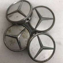 Load image into Gallery viewer, Set of 4 Mercedes-Benz Silver Wheel Center Hub Caps a7b13f44
