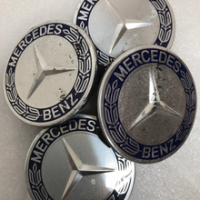Load image into Gallery viewer, Set of 4 Mercedes 75MM Classic Dark Blue Wheel Center Hub Caps 9442b19a