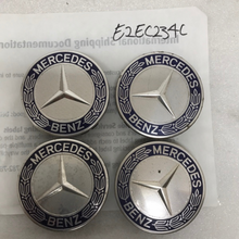 Load image into Gallery viewer, Set of 4 Mercedes-Benz 75MM Classic Dark Blue Wheel Center Caps e2ec234c