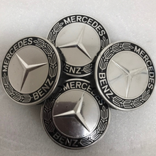 Load image into Gallery viewer, Set of 4 Mercedes 75MM Classic Dark Blue Wheel Center Hub Caps 2200de19