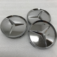 Load image into Gallery viewer, SET OF 3 Mercedes Benz CHROME CENTER CAPS A1714000125 a8368d4f