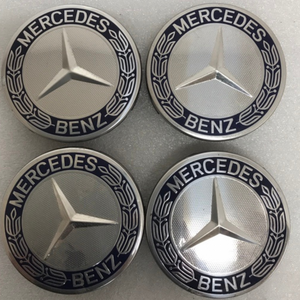 4PC Mercedes 75MM Classic Dark Blue Wheel Center Hub Caps AMG Wreath bb7a31a9