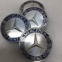 Load image into Gallery viewer, Set of 4 Mercedes 75MM Classic Dark Blue Wheel Center Hub Caps 8a7166a5