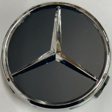 Load image into Gallery viewer, Set of 4 Mercedes-Benz Matte Black Wheel Center Hubcap 75mm ced4b517