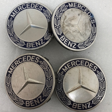 Load image into Gallery viewer, Set of 4 Mercedes 75MM Classic Dark Blue Wheel Center Hub Caps AMG a307ccc4