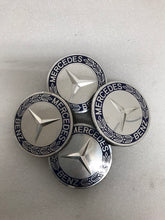 Load image into Gallery viewer, Set of 4 Mercedes 75MM Classic Dark Blue Wheel Center Hub Caps 8fd58d8e