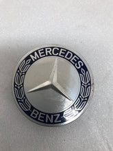 Load image into Gallery viewer, Set of 4 Mercedes 75MM Classic Dark Blue Wheel Center Hub Caps AMG 6b7b4e0f