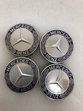 Load image into Gallery viewer, Set of 4 Mercedes 75MM Classic Dark Blue Wheel Center Hub Caps 5a8b5ce0