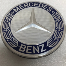 Load image into Gallery viewer, Set of 4 Mercedes 75MM Classic Dark Blue Wheel Center Hub Caps 1358ec0d