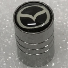 Load image into Gallery viewer, Set of 4 Universal Mazda Silver Wheel Stem Air Valve Caps 47000ac9