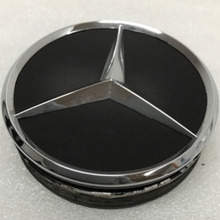 Load image into Gallery viewer, Set of 2 Mercedes-Benz Black Wheel Hub Center Caps 4bd211f0