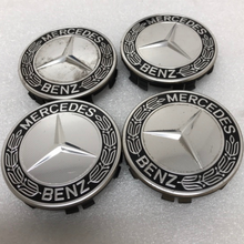 Load image into Gallery viewer, Set of 4 Mercedes 75MM Classic Dark Blue Wheel Center Hub Caps e796ba03