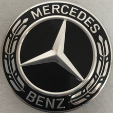 Load image into Gallery viewer, Set of 4 Mercedes-Benz Black Wheel Center Caps 519325c9