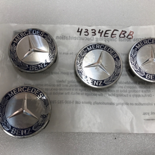 Load image into Gallery viewer, Set of 4 75mm Wheel Center Hub Caps Hubcaps Emblem Logo Dark Blue For Mercedes Benz