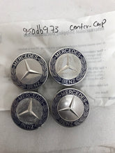 Load image into Gallery viewer, Set of 4 Mercedes 75MM Classic Dark Blue Wheel Center Hub Caps 950db973