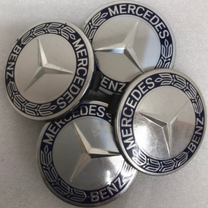 4PC Mercedes 75MM Classic Dark Blue Wheel Center Hub Caps AMG Wreath bb7a31a9