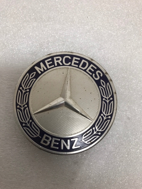 4PC Mercedes-Benz 75MM Classic Dark Blue Wheel Center Hub Caps AMG Wre ...