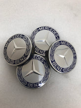 Load image into Gallery viewer, Set of 4 Mercedes 75MM Classic Dark Blue Wheel Center Hub Caps a6981ca9