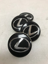 Load image into Gallery viewer, Set of 4 Lexus BLACK 62mm Center Caps 71A104-0010 dad08ab5