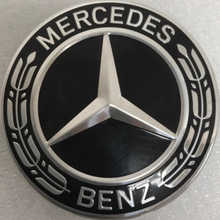 Load image into Gallery viewer, Set of 4 Mercedes-Benz Black Wheel Center Caps 75MM A171400025 157d1c6d