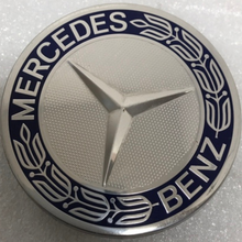 Load image into Gallery viewer, Set of 4 Mercedes 75MM Classic Dark Blue Wheel Center Hub Caps dd09cfab