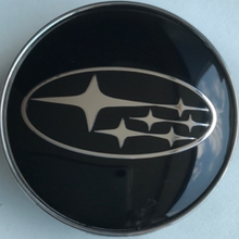 Load image into Gallery viewer, SET OF 2 Subaru Wheel Center Cap Black ce6db6d1