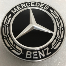Load image into Gallery viewer, Set of 4 Mercedes-Benz Wheel Center Caps 75mm Classic Black d8e86b2f
