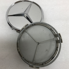 Load image into Gallery viewer, SET OF 2 Mercedes Benz SILVER Center Caps 2204000125 75 MM 365def1d
