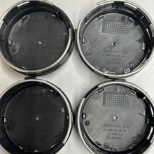 Load image into Gallery viewer, Set of 4 Mercedes Wheel Center Cap Black &amp; Chrome 75 mm A0004000900 1aec94cd