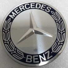 Load image into Gallery viewer, Set of 4 Mercedes 75MM Classic Dark Blue Wheel Center Hub Caps a333b0fe