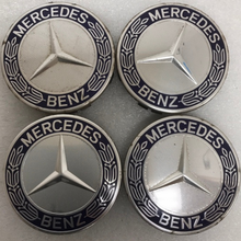 Load image into Gallery viewer, Set of 4 Mercedes 75MM Classic Dark Blue Wheel Center Hub Caps bf553afc