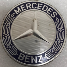 Load image into Gallery viewer, Set of 4 Mercedes 75MM Classic Dark Blue Wheel Center Hub Caps 49095588