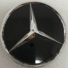 Load image into Gallery viewer, Set of 4 Mercedes-Benz Matte Black Wheel Center Hub Caps 75mm 040a7d0b