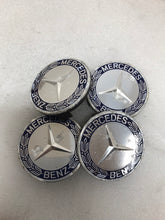 Load image into Gallery viewer, Set of 4 Mercedes 75MM Classic Dark Blue Wheel Center Hub Caps 0e69b2d7