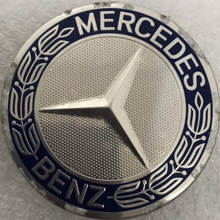 Load image into Gallery viewer, Set of 4 Mercedes 75MM Classic Dark Blue Wheel Center Hub Caps AMG 60d4c4fe