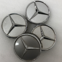 Load image into Gallery viewer, 4x for Mercedes-Benz Silver Wheel Center Hub Caps 75mm 7962fcb8
