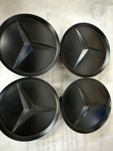 Set of 4 Mercedes-Benz Wheel Center Cap Matte Black 015ddbc3