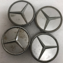 Load image into Gallery viewer, Set of 4 Mercedes-Benz Silver Wheel Center Hub Caps a7b13f44