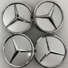 Load image into Gallery viewer, 4x for Mercedes-Benz Silver Wheel Center Hub Caps 75mm 24b9f49a