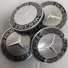 Load image into Gallery viewer, Set of 4 Mercedes 75MM Classic Dark Blue Wheel Center Hub Caps AMG 40db75c9