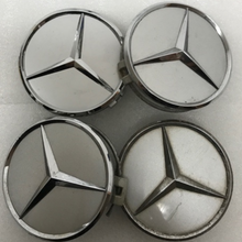 Load image into Gallery viewer, 4x for Mercedes-Benz Silver Wheel Center Hub Caps 75mm c20bfc2a