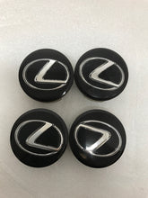 Load image into Gallery viewer, Set of 4 Lexus BLACK 62mm Center Caps 71A104-0010 14e2543b