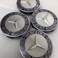 Load image into Gallery viewer, Set of 4 Mercedes 75MM Classic Dark Blue Wheel Center Hub Caps f364e4a5