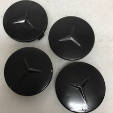 Load image into Gallery viewer, Set of 4 Mercedes 75MM Center Hub Caps AMG Black A1714000025 fad24def